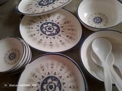 dinner set with plates dish