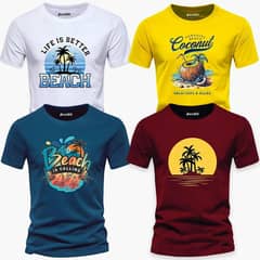 *Beach Printed T-Shirts – Pack of 4*