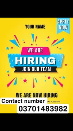 *office work for male and female and students