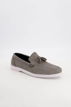 Men's Leather Fancy Grey Loafer's_Stylish Footwear!