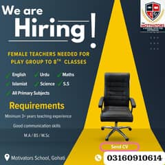 Hiring teacher at primary level