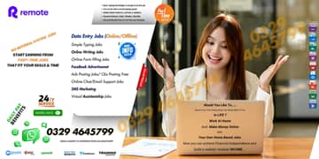 Online Earning | Free Lancing | Work from Home  Male Female Seats Avai