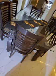 Dining table and 6 chairs