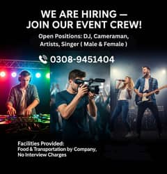 Studio Staff Required - Male & Female Jobs - Jobs
