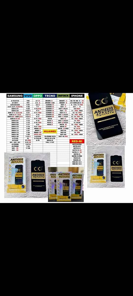 All Android & IPhone og glass protector available 1