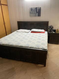 king bed set pure wood with dressing table