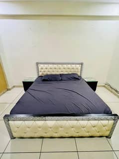 King Size Double Bed with Sprint Mattress and Side Tables