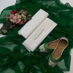 3 Pcs Women's Unstitched Plain Suit 03459497095