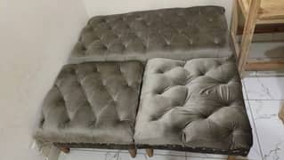 Sofa Puffy Set For Sale. Barely used thrice.