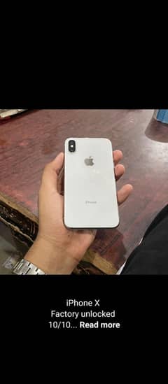 iphone x 256 GB Factory unlocked call/Whatsapp 03193173560