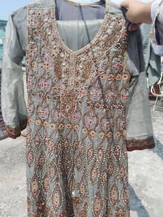 Bridal frok fully stone work just 1 time used