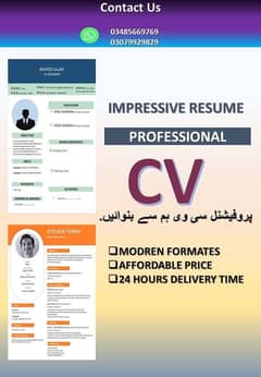 Professional CV Design | Resume Maker – By Naveed Ullah