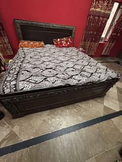 wooden king size bed