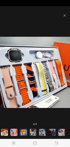 M 1000 box pack smart watch with 7 straps