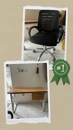 Office Table & Chair Set – Complete Workstation – Excellent Condition