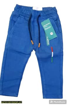 1 Pc Boy's Stitched Cotton Plain Pants