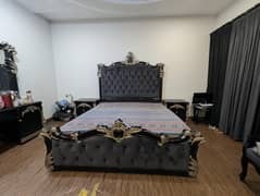complete Bed Set side table, dressing, chairs and chair table