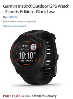 Garmin Instinct Outdoor GPS Watch - Esports Edition - Black Lava