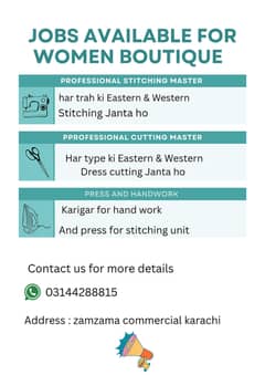 urgents jobs  available for boutique