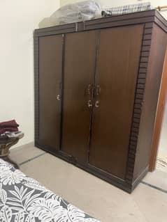 Bed cupboard with mattress 60000 rs karachi f b area block 14