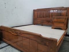 seesham pure wood bed set Brand new Not used King size (call me)