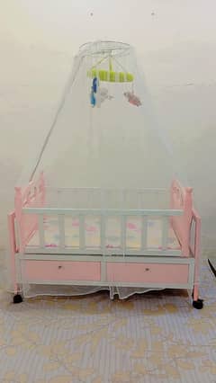 wooden baby cot