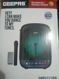 Geepas Speaker – Big Sound, Easy Carry!  BT/USB/FM Ready!