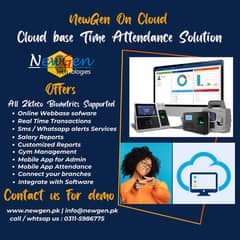 Zkteco Smart-in Cloud base Time Attedance Software in just PKR:6000