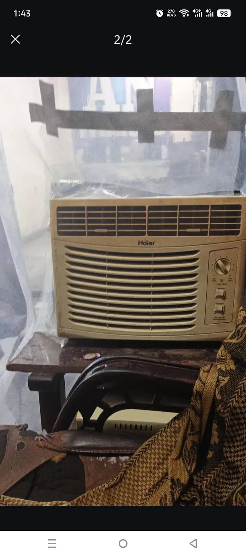 Haier window ac 0.5 ton 0