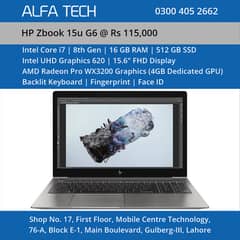 HP Laptop Core i7 8th Generation 16GB 512GB 15.6" FHD | ZBook 15u G6