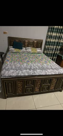 Pure wooden bed without matress