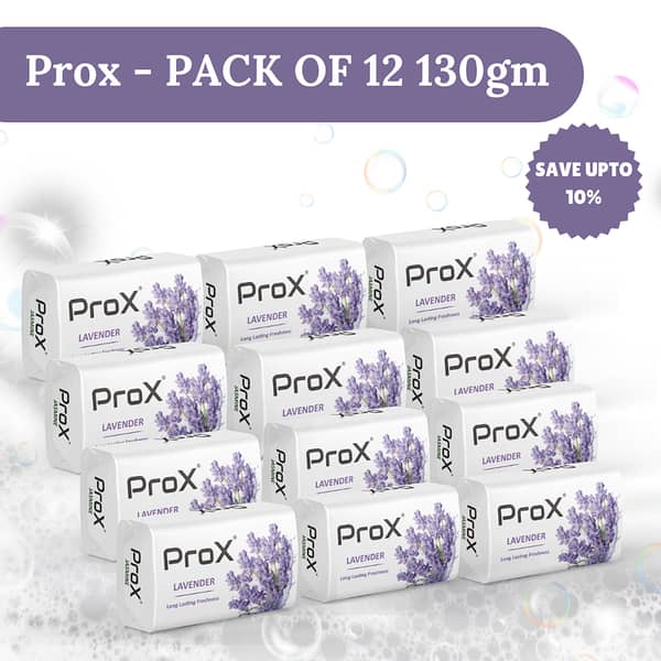 Prox Lavender Antibacterial Family Pack Soap Bundle - 130g for Germ Protection and Nourishment