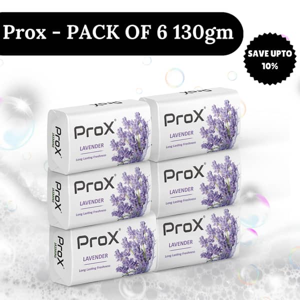 Prox Lavender Antibacterial Soap Family Pack Bundle - 130g for Germ Protection and Nourishment