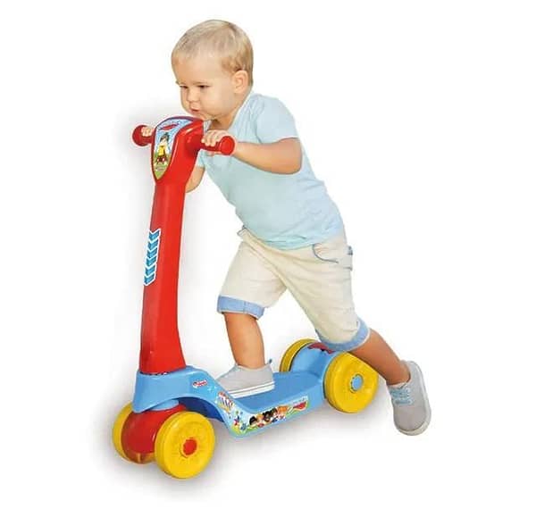 Karachi Hot Wheels Foldable 4-Wheel Scooter for Kids Aged 3-7 - Perfect for Outdoor Fun