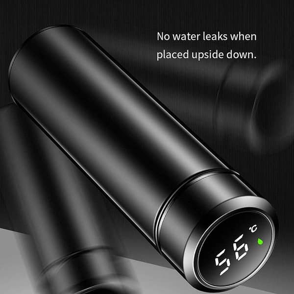 Karachi 500ml Vacuum Insulated Water Bottle with Temperature Display - Stainless Steel Thermos and Coffee Mug