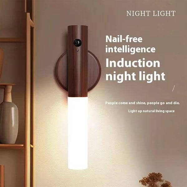 JUSTLANG Automatic LED Light with PIR Motion Sensor for Corridors, Porches, and Staircases - USB Rechargeable and Magnetic