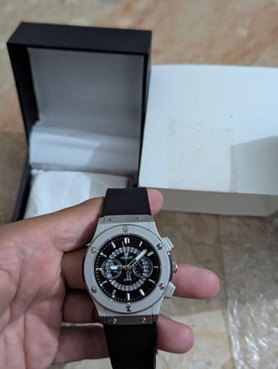 Brand New Hublot Style Luxury Men's Watch - Chronograph Look