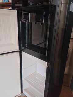 SG Glass doors water Dispenser with mini fridge