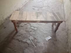 wood Banches and mini table