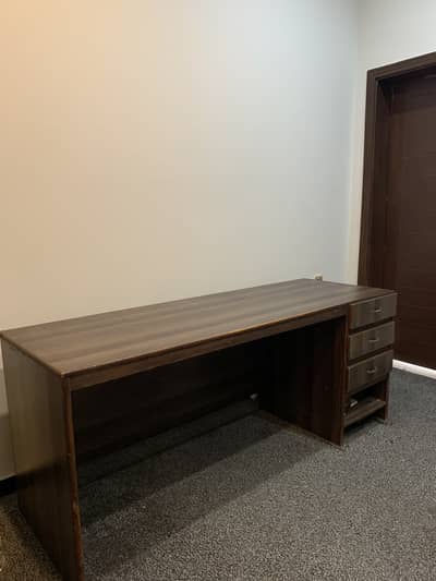 Wooden Office Table - 6ft x 2ft with Drawers