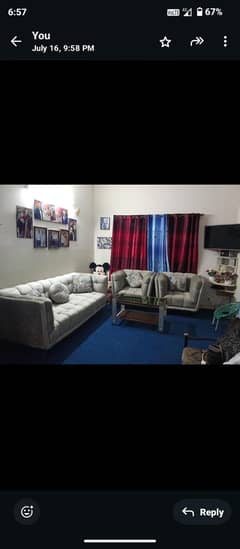 5 seater sofa set in excellent condition