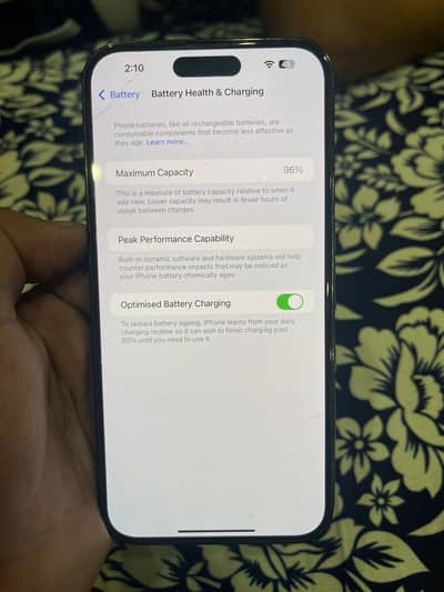 Iphone 14 pro max 256 GB 94% health JV with box and charger