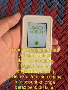 Wimax 2+ touch screen fastest modem