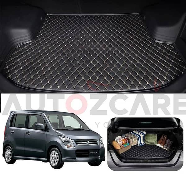 Suzuki Wagon R 7D Custom Car Trunk Mat - Model 2008-2013