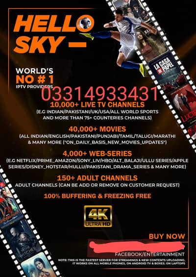 IPTV HelloSKy World # 1 Iptv provider connected with all devices