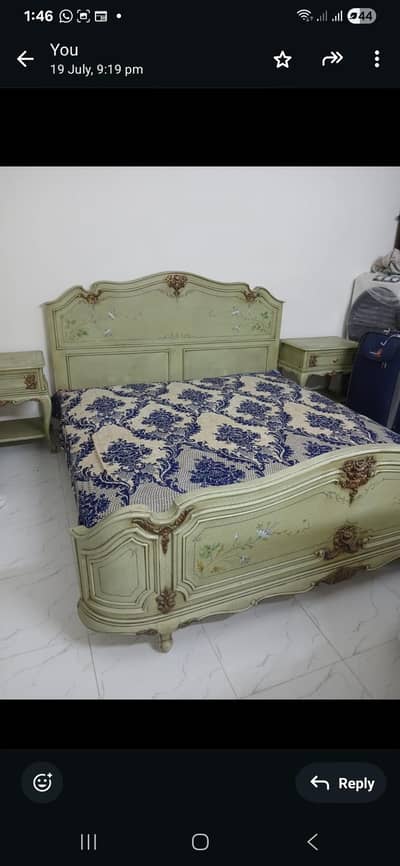 pure wooden bed for sale