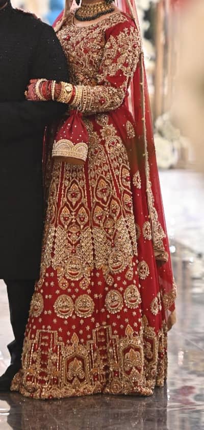 Red bridal dress