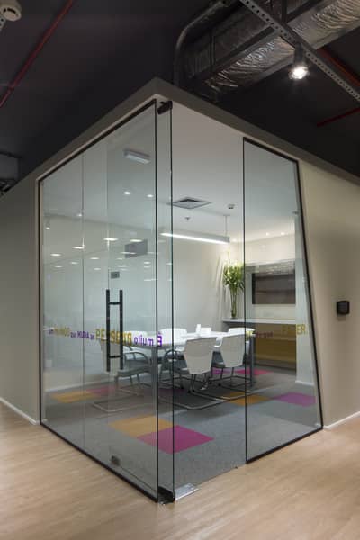 Office Partitions & Ceiling  Gypsum Board, Glass & Wooden Partition