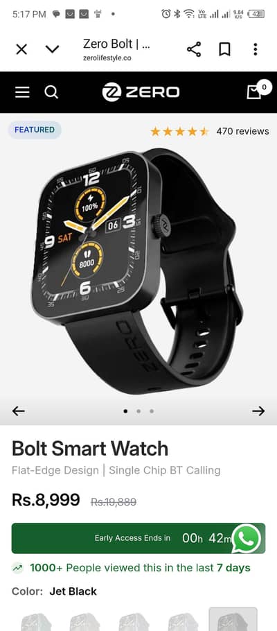 zero Bolt smart watch - Smart Watches - 1104600408