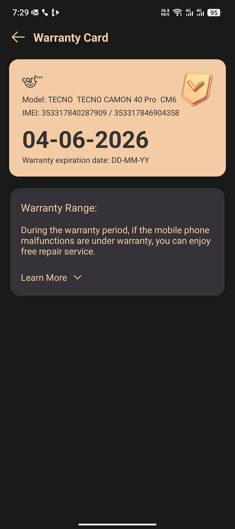 Tecno Camon 40 pro 3